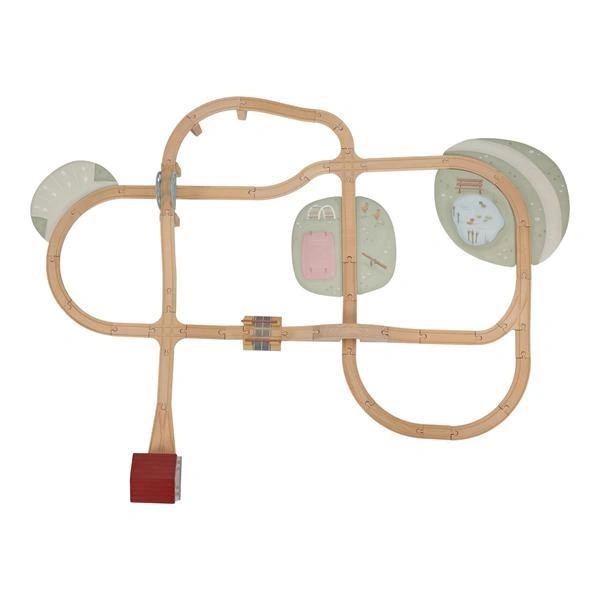 Little Dutch Drewniana kolejka XL - 113 elementów FSC - Little Dutch