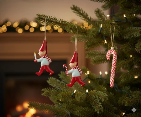 Metalowa ozdoba, Trzcina cukrowa, Duża - Pasek