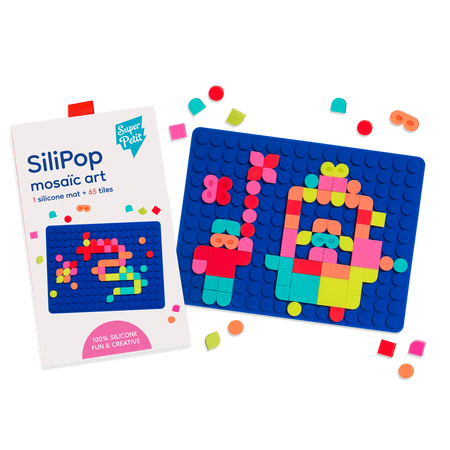 Super Petit SILIPOP BLUE – KREATYWNA GRA MOZAIKOWA POP-ON