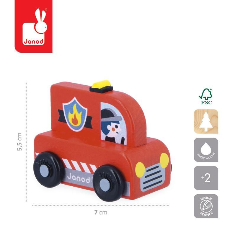 Janod Pojazd Wóz strażacki Miasto Cross Roads 12m+