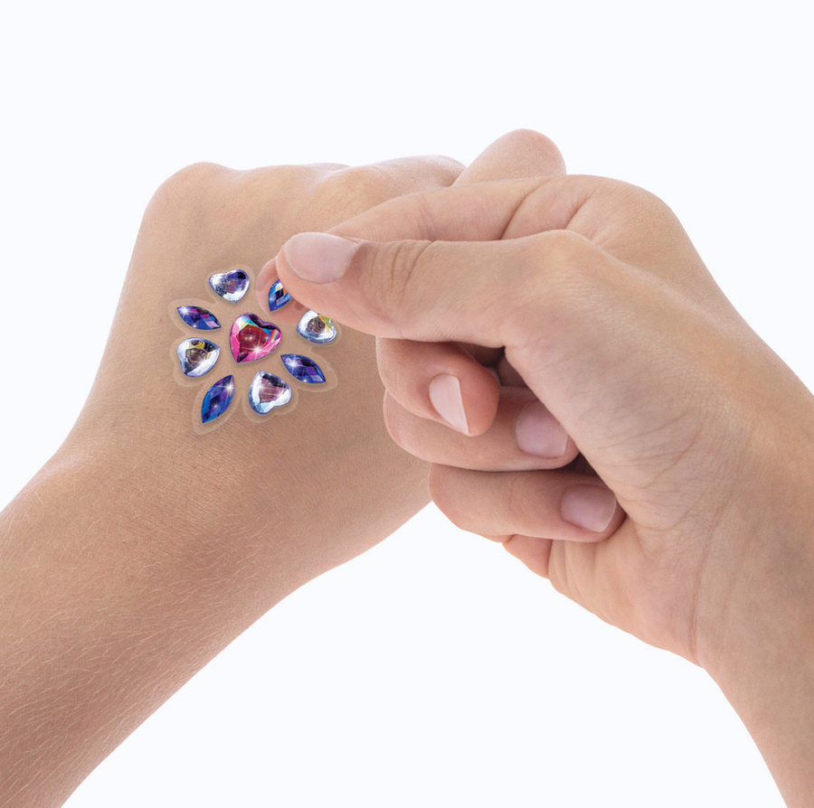 Kryształowe tatuaże samoprzylepne,