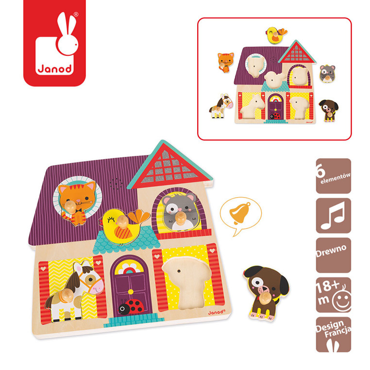 Janod Puzzle muzyczne Moi mali przyjaciele 