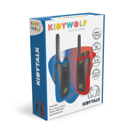 Kidywolf - KIDYTALK-BR - walkie talkie - niebiesko-czerwone