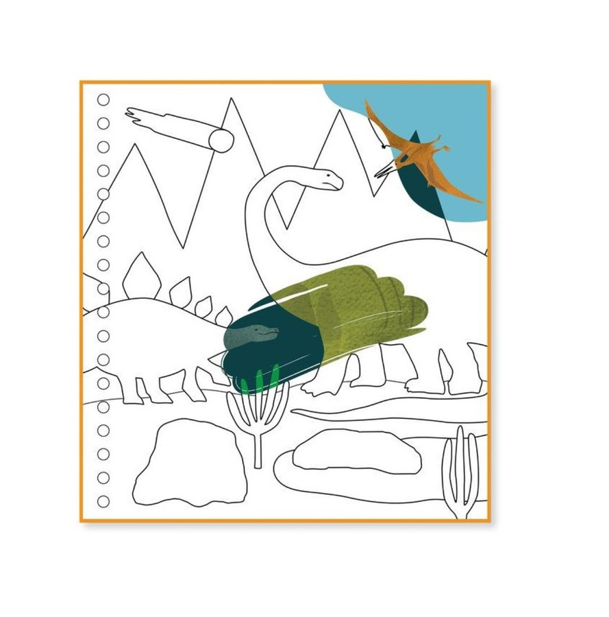 Dinozaury Magiczna Kolorowanka Wodna z Zadaniami