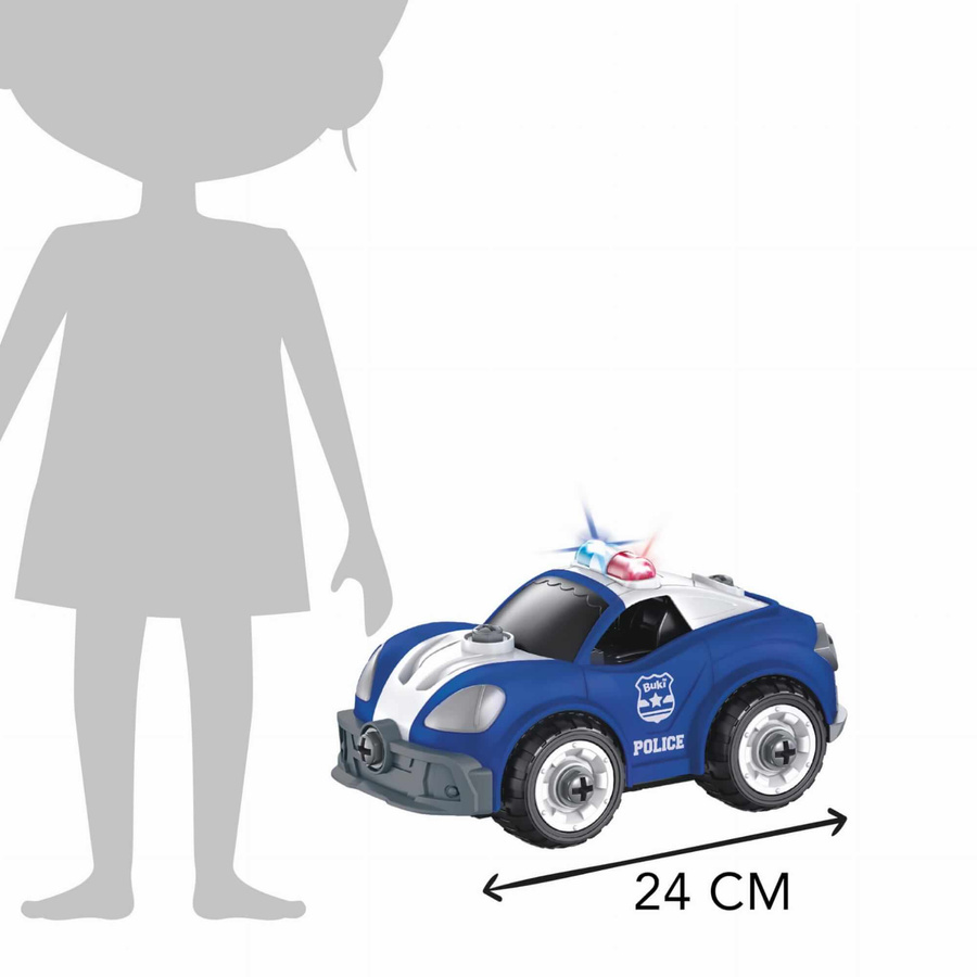 Wóz policyjny do skręcania zdalnie sterowany