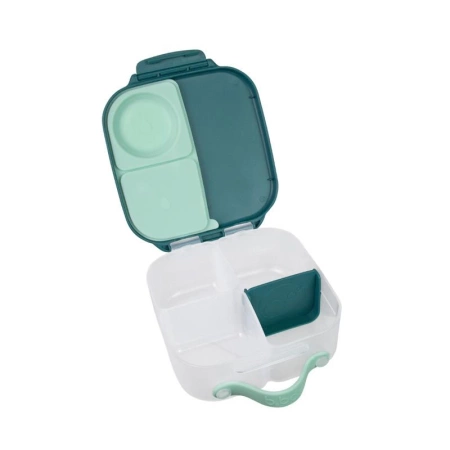 Zestaw mini lunchbox + butelka tritanowa ze słomką 450 ml, Emerald Forest