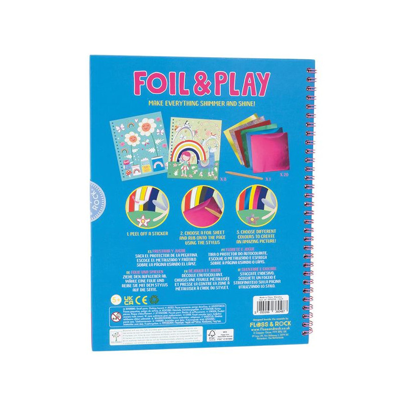 Tęczowe wróżki, Książeczka z błyszczącymi foliami do ozdabiania