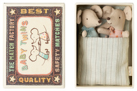 Bliźniaki Maileg - małe myszki w pudełku zapałek