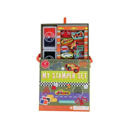 Samochody Zestaw Kolorowych Pieczątek i Książeczka