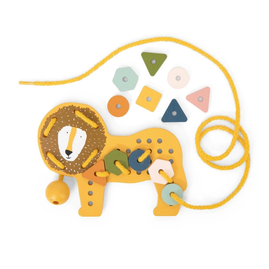 Drewniana przeplatanka ze zwierzętami 