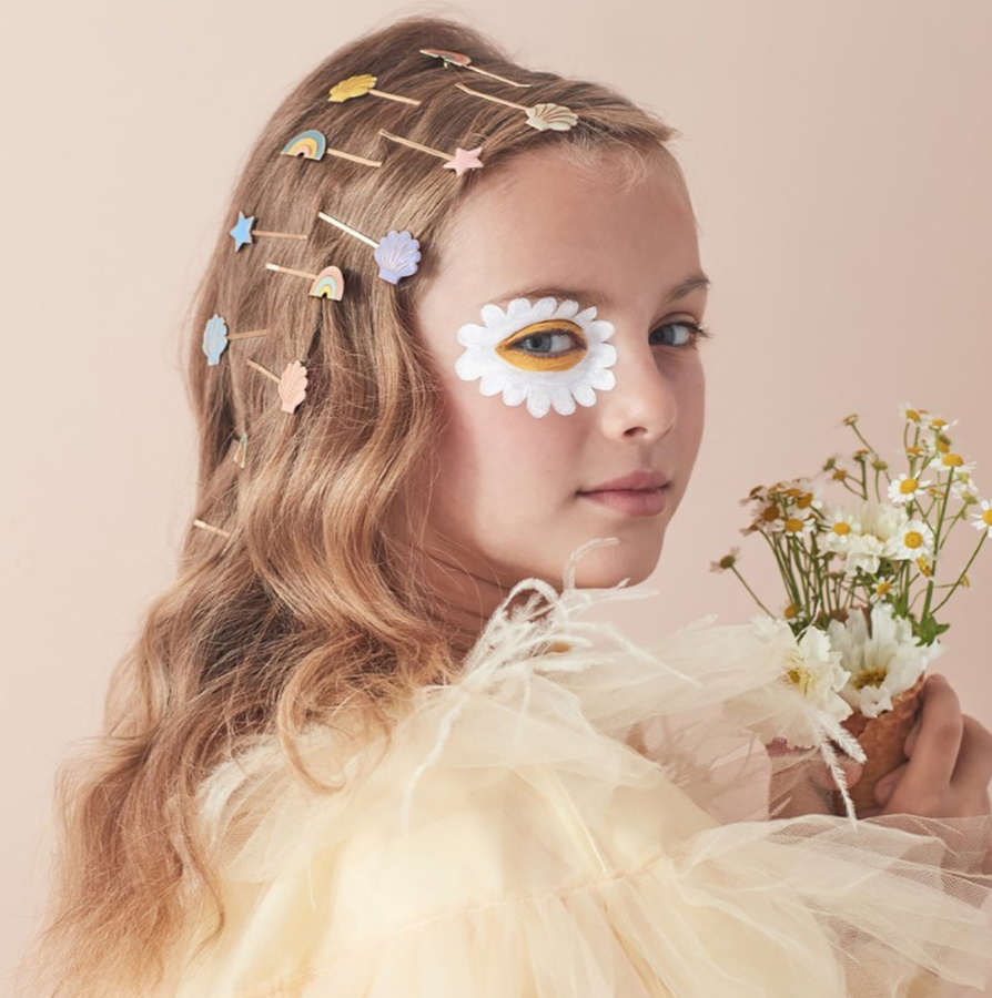 Meri Meri - Wsuwki do włosów 6szt., Enamel, Rainbow