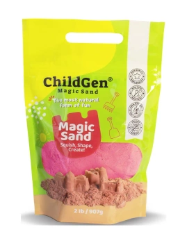 ChildGen, Piasek kinetyczny, 100% NATURALNY SKŁAD, opakowanie re-fill uzupełniające 907g, kolor różowy