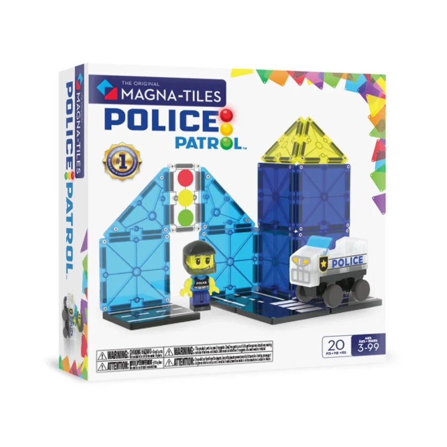 MAGNA-TILES® Klocki Magnetyczne Patrol Policji 20 el.