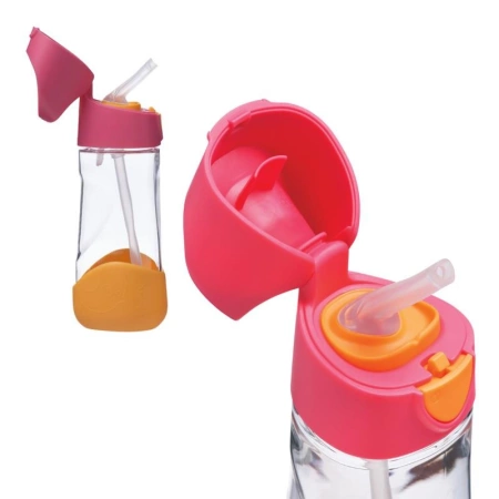 Zestaw Mini Lunchbox + Butelka tritanowa ze słomką 450 ml, Strawberry Shake