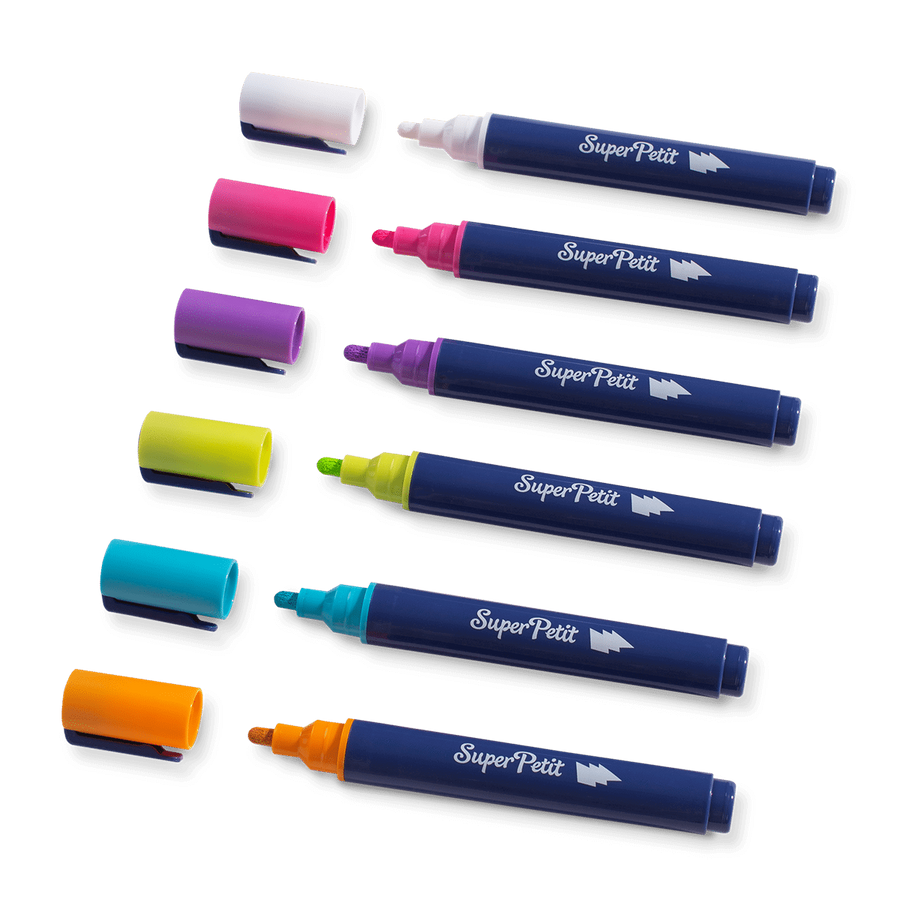 Super Petit Kolorowe markery do okien, 6 szt.