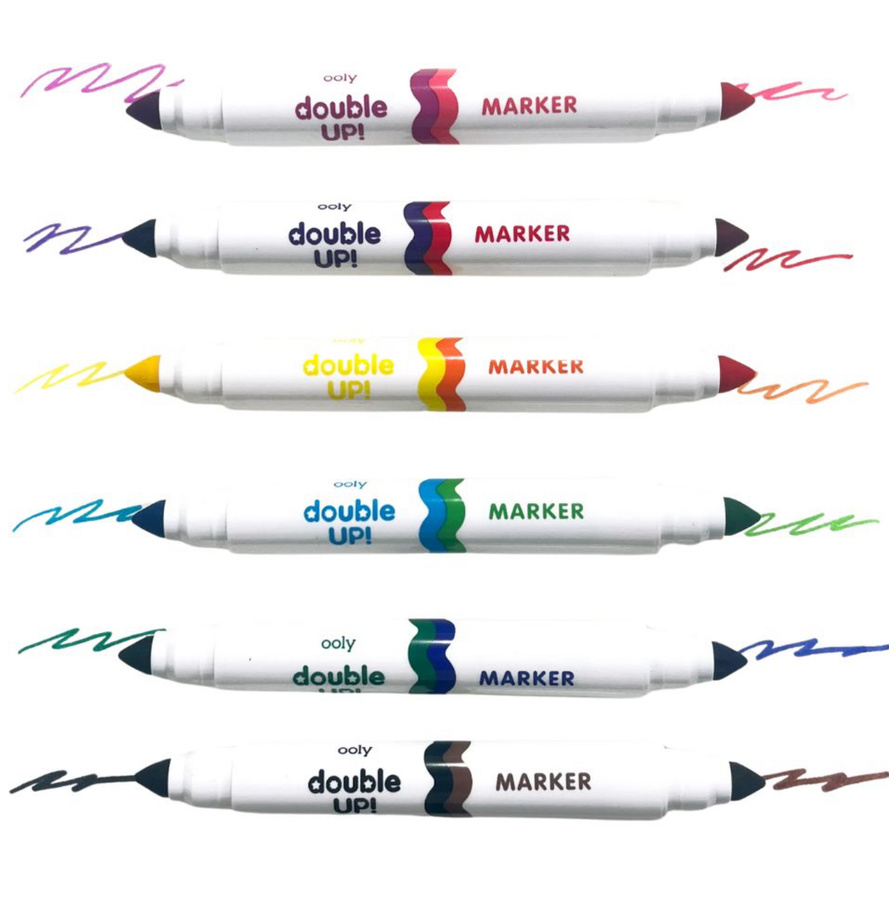 Dwustronne Flamastry Double Up - zestaw 6 szt