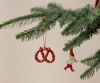 Dekoracja bożonarodzeniowa - Metal ornament, Pretzel - Dot