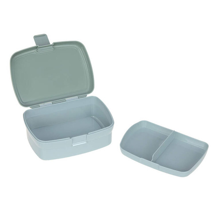  Lassig Zestaw na lunch Lunchbox + Tritanowa butelka - bidon 460 ml Tiny Drivers Spychacz