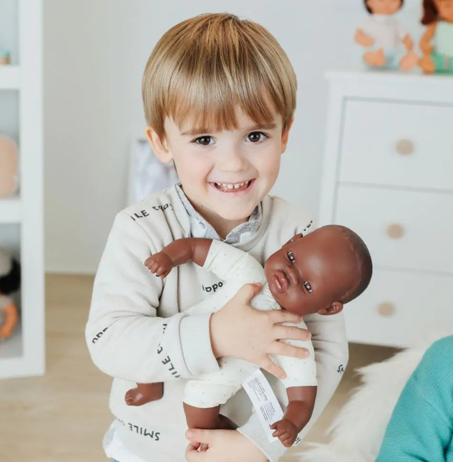 Lalka z miękkim brzuchem Rasa Afrykańska 32cm