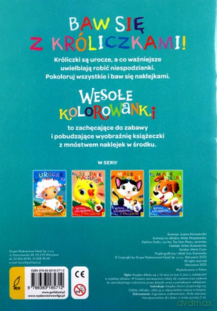 Wesołe kolorowanki z naklejkami, Króliczki wielkanocne