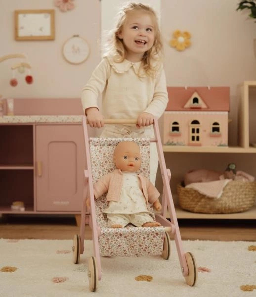 Little Dutch Wózek drewniany dla lalek FSC - Little Dutch