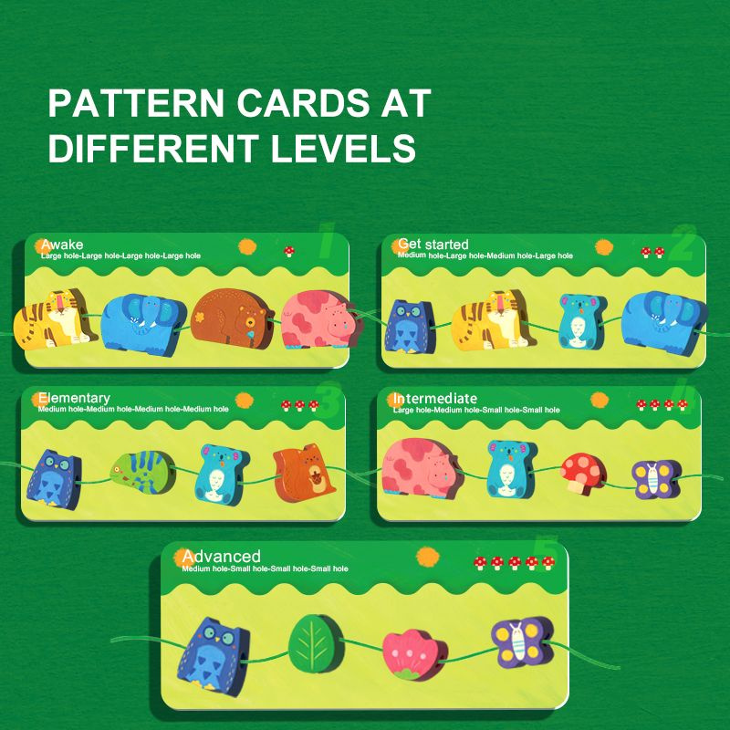 Zestaw do przeplatania drewnianych figurek mideer – Pojazdy