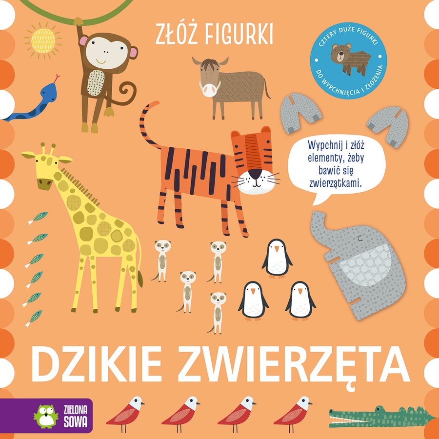 Złóż figurki. Dzikie zwierzęta