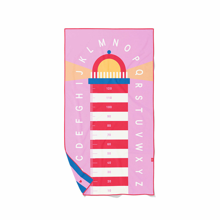 QUUT Dwustronny ręcznik plażowy PlayTowels L (180 x 100cm) Lighthouse Cherry