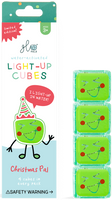 Kostki sensoryczne świecące w wodzie edycja świąteczna, zabawka kąpielowa, kolor zielony