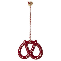 Dekoracja bożonarodzeniowa - Metal ornament, Pretzel - Dot