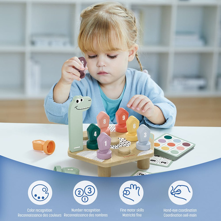 Gra do nauki kolorów i liczb Dino 36m+, Topbright