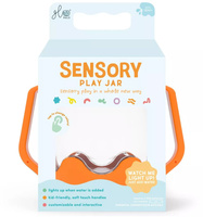Glo Pals, Słoik sensoryczny do napełnienia wodą, kolor pomarańczowy
