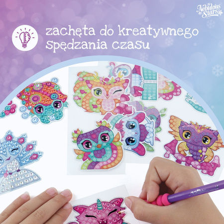 Kreatywne naklejki do ozdabiania z kryształkami 7+, Nebulous Stars