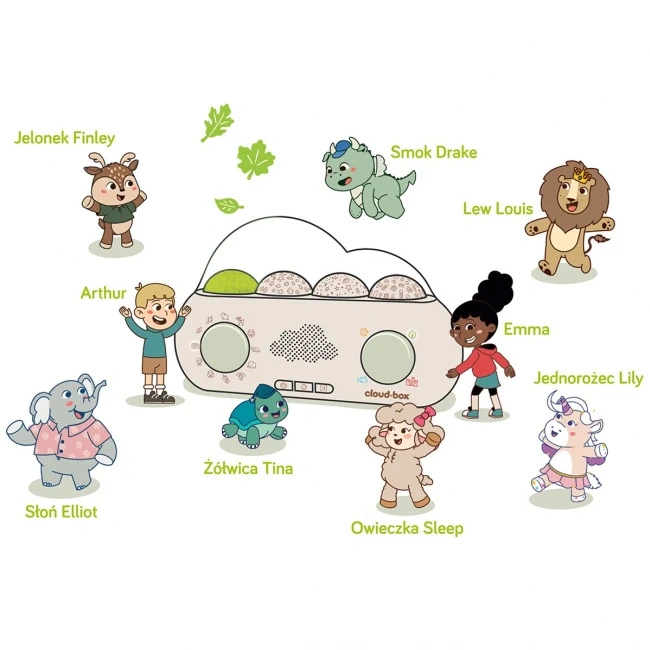 Muzyczny projektor z bajkami CloudBox, polsko - angielski