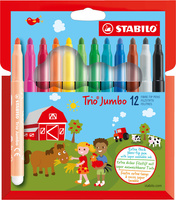 STABILO Trio Jumbo flamastry etui kartonowe 12 szt.