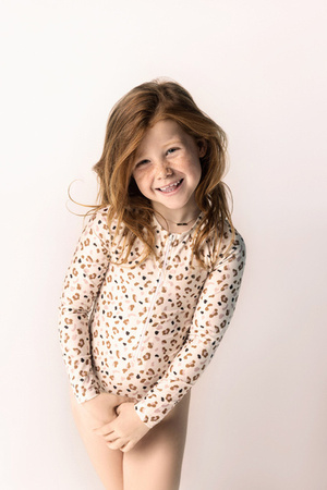 The Swim Essentials Strój kąpielowy jednoczęściowy Kaki Leopard 122/128