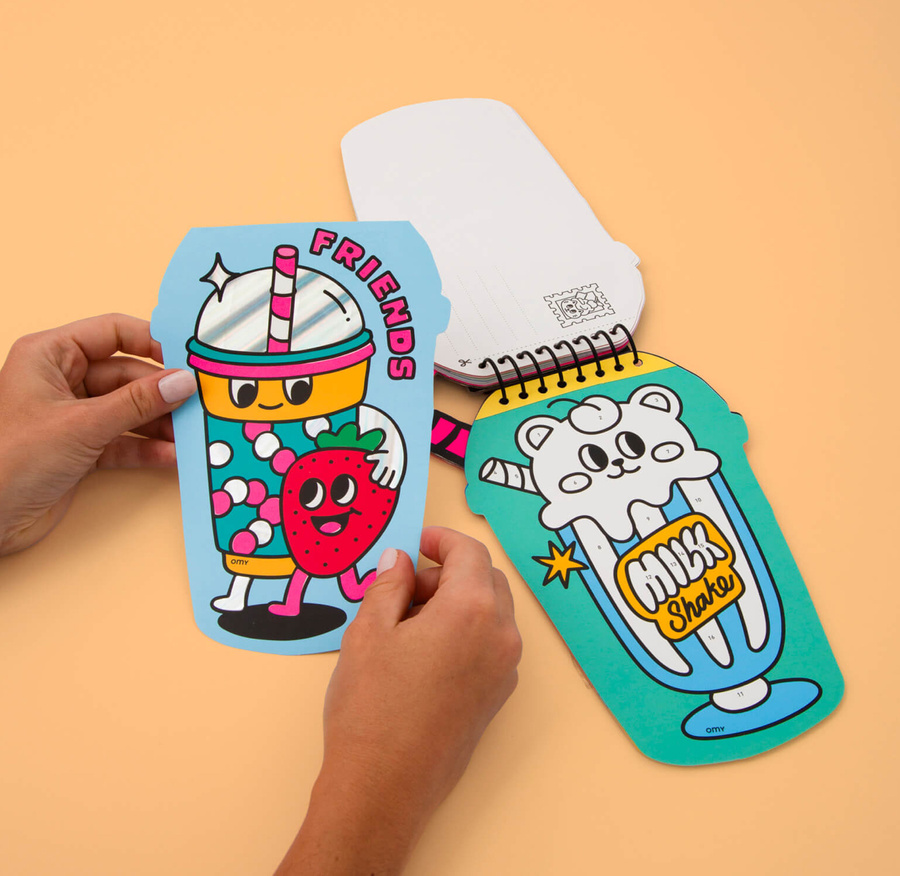 ZESZYT KREATYWNY Z NAKLEJKAMI - BUBBLE TEA