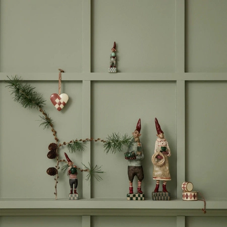 Dekoracja bożonarodzeniowa - Metal ornament, Braided heart - Light purple