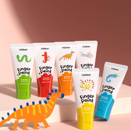 Farby do malowania palcami, 6 kolorów