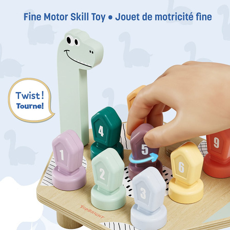 Gra do nauki kolorów i liczb Dino 36m+, Topbright