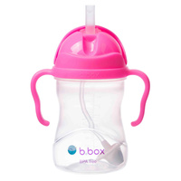 Bidon ze słomką, różowy 240 ml