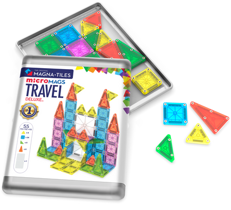 MAGNA-TILES® Klocki Magnetyczne Travel microMAGS XL 55 el.