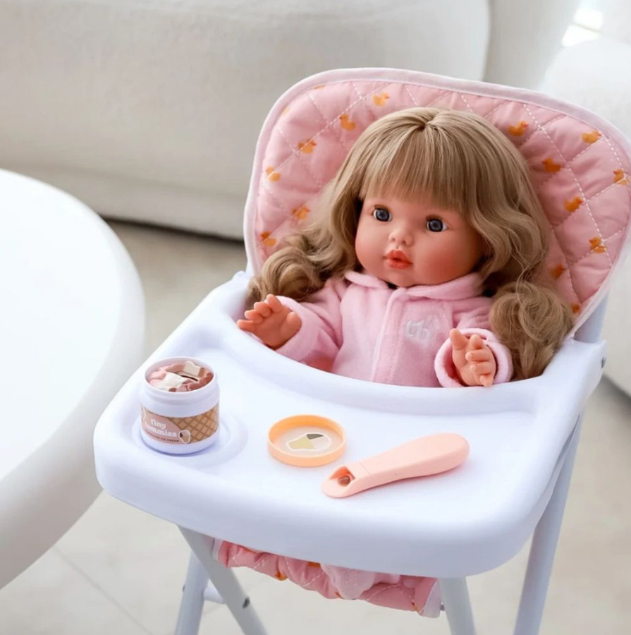 Tiny Harlow Zestaw Tiny Tummies Słoiczek i Łyżeczka, Lody Włoskie