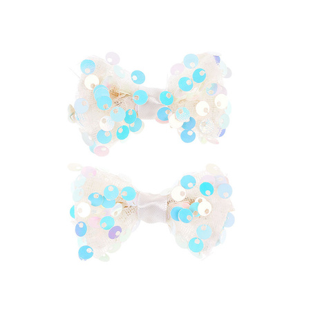 Souza! Klipsy do włosów Tiki kokarda biała 2 szt. - Souza!