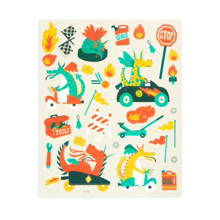 Play Again, wyścigi smoków, naklejki wielorazowe