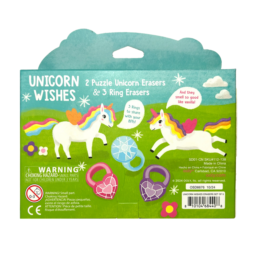 Pachnące Gumki do Ścierania i Składania, Waniliowa Magia, zestaw 5 szt.