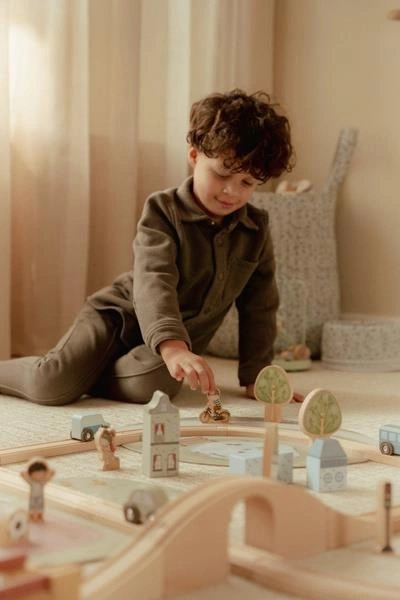 Little Dutch Drewniana kolejka XL - 113 elementów FSC - Little Dutch