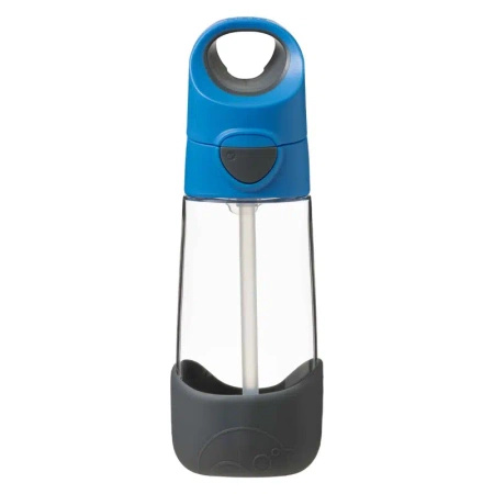 Butelka tritanowa ze słomką 450 ml, Blue Slate, b.box