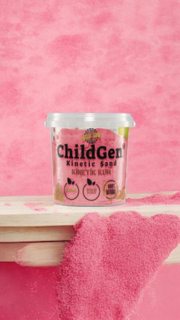 ChildGen, Piasek kinetyczny, 100% naturalny, 500g, kolor RÓŻOWY