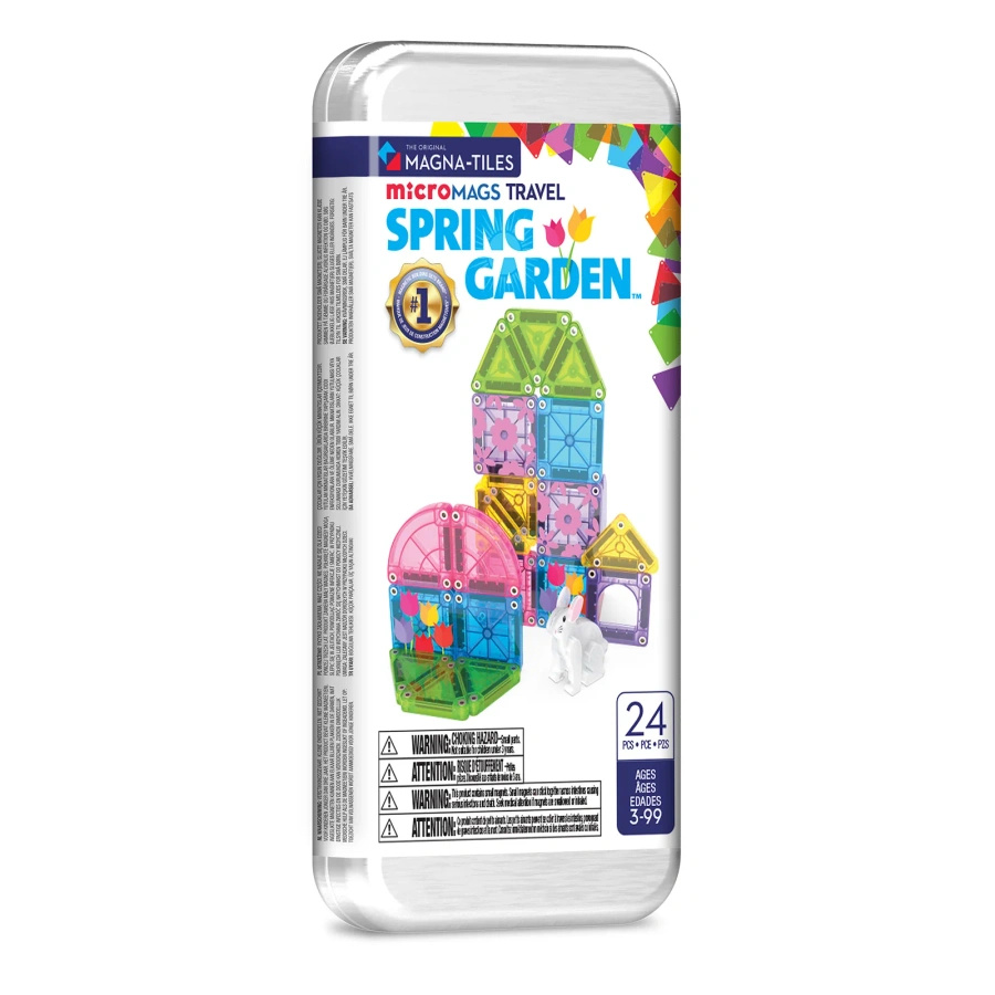 MAGNA-TILES® Klocki Magnetyczne microMAGS Spring Garden Travel 24 el.